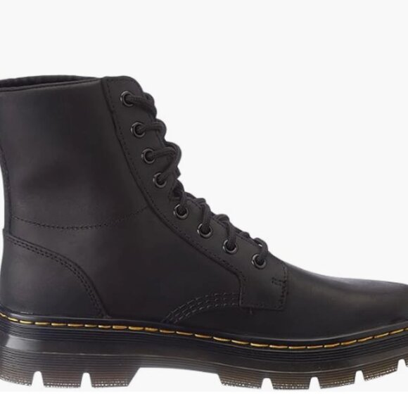 Dr. Martens - Unisex Adult Combs Leather Black Wyoming Boots - Woman's US 6 - Picture 4 of 10